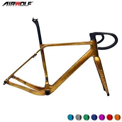 Freio a disco AIRWOLF quadro de cascalho de carbono 700x50c bicicleta de estrada ciclocors cristal UDH - Imagem 1 de 4