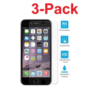 3Pack For iPhone 15/14/13 12/11/XR/MAX/XS/8/7/6 Tempered Glass Screen Protector - Picture 1 of 32