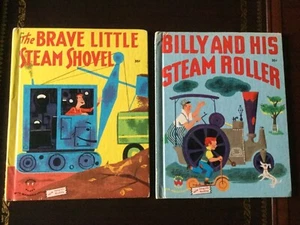 Billy and His Steam Roller& Brave Little Steam Shovel,Wonder Bks,1951 VG - Picture 1 of 9