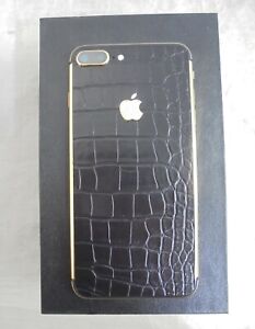 RP £7k+ Hadoro Apple iPhone 7 Plus 256GB Alligator Black Solid Gold VVS Diamond 