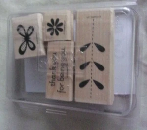 4er Set Stampin Up Bold Blossom Gummistempel - Bild 1 von 3