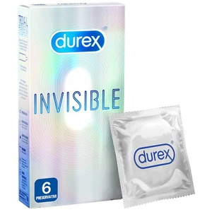 Preservativi Durex INVISIBLE Profilattici Durex Ultra Sottili Sensibili scatola - Foto 1 di 12