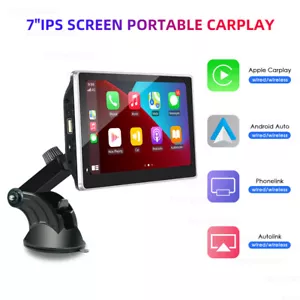 7 inch Car Radio Carplay Android Auto Bluetooth Portable Touch Screen Stereo US - Picture 1 of 12