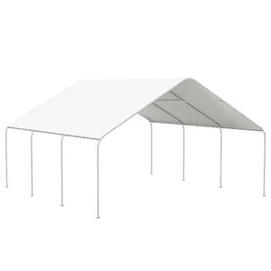19x19.5' Heavy Duty Carport Portable Garage Patio Canopy Tent for Car Truck Boat - Picture 1 of 11