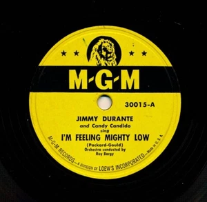 JIMMY DURANTE - 1947 MGM 30015 - I’m Feeling Mighty Low / I’ll Do the Strut-Away - Picture 1 of 1