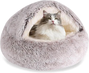 Small Dog Bed, Cat Beds for Indoor Cats Washable, Cozy Cat Cave Bed, Non-Slip Ca - Picture 1 of 12