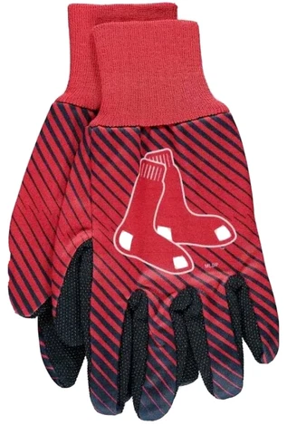 Boston Red Sox MLB Wincraft Adult Two Tone Striped Sport Utility Gloves One Size Cover