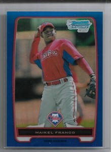 2012 Bowman Chrome Prospects Blue Refractor #BCP112 Maikel Franco 122/250