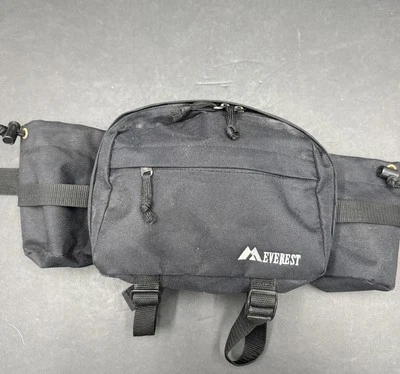 Bolsa de babá preta vintage Everest com porta-garrafas caminhada - Imagem 1 de 4