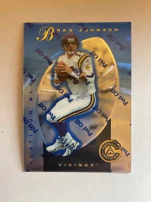 1997 Pinnacle Totally Certified Brad Johnson Platinum Blue #1698/2499 - Image 1 of 2