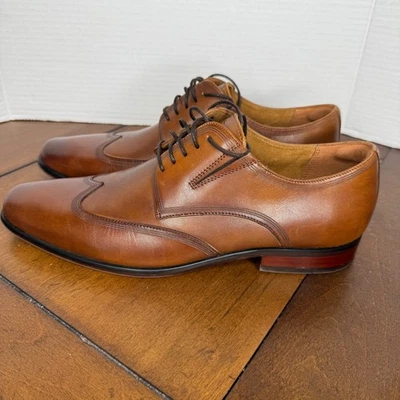 Zapatos de vestir Oxford Florsheim para hombre punta de ala cuero marrón con cordones talla 8D 11946-221 Foto 1 de 4