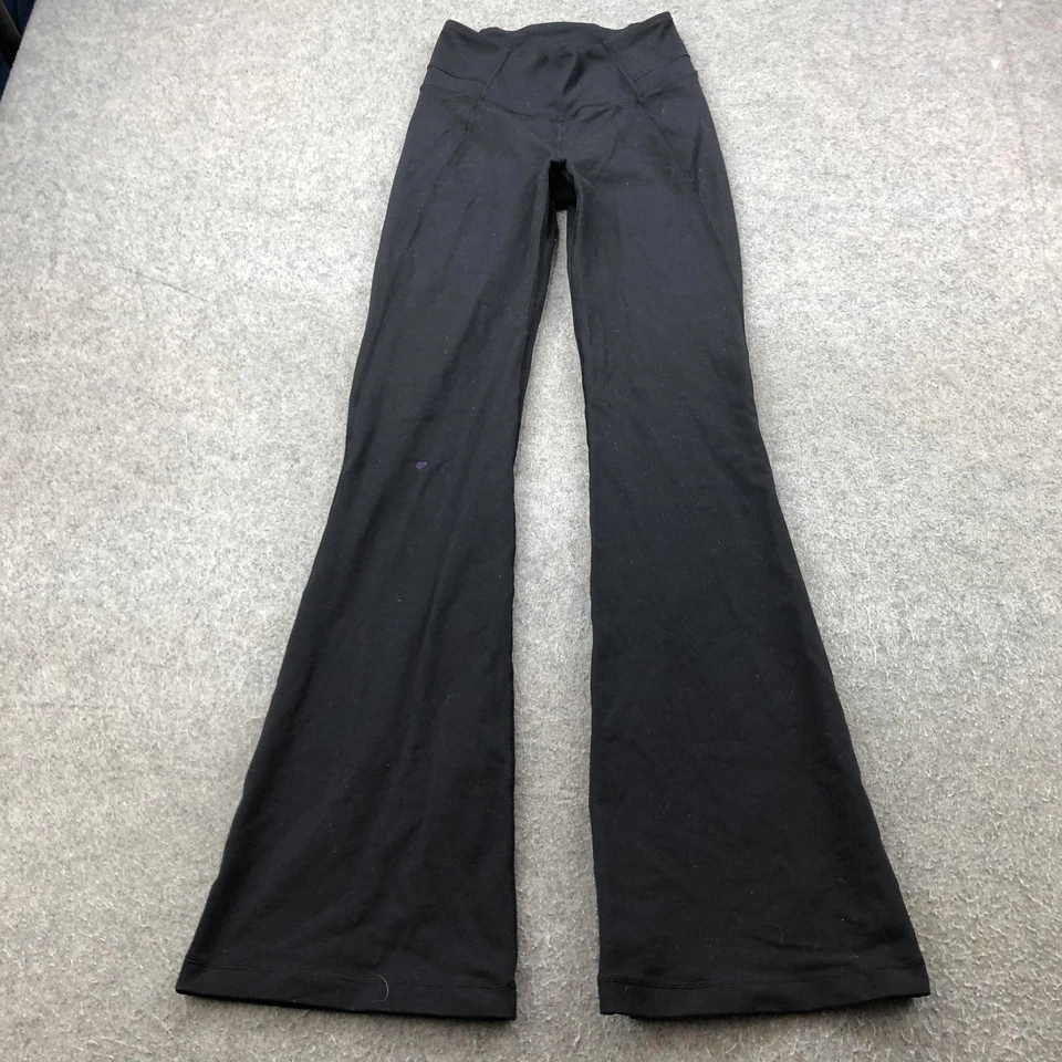 Lululemon Pants Womens 4 Black Groove Flare Yoga Activewear Gym Athletic Stretch - Image 1 of 4