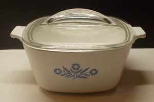 Vtg Corning Ware 1 3/4 Qt. Casserole Dish P-1 3/4-B  Blue Cornflower with Lid - Picture 1 of 5