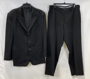 Emporio Armani Men's Black Pinstripe 2-Piece Suit Made in Italy Size 40 - Picture 1 of 8