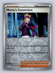 SV05: Temporal Forces #155/162 Morty's Conviction Reverse Holo - Picture 1 of 2