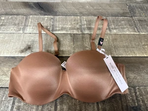 ⚡️Victoria's Secret Body by Victoria gefütterter trägerloser BH 32C braun NEU⚡ - Bild 1 von 4