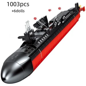 Set giocattoli fai da te 1003 pezzi mattoncini mattoncini blocchi costruzione sottomarini nucleari arma militare - Foto 1 di 8