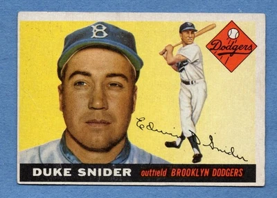 1955 Topps Baseball Card # 210 Duke Snider - Brooklyn Dodgers - Duke Snider - Image 1 of 2