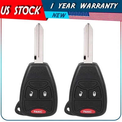 2x Remote Car Key Fob For Chrysler Pacifica Town & Country Dodge Grand Caravan - Image 1 of 4