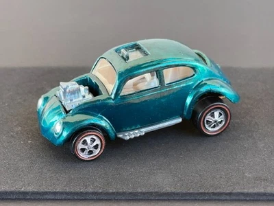 Винтажный Hot Wheels Redline 1968 DEEP Aqua заказной Volkswagen США - белый Int., почти как новый! - Изображение 1 из 4