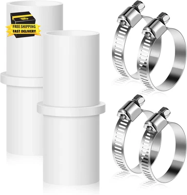 2 Pieces Washing Machine Drain Hose Connectors, Fit for 0.8 Inch, Hose Washer Ex - Image 1 of 4