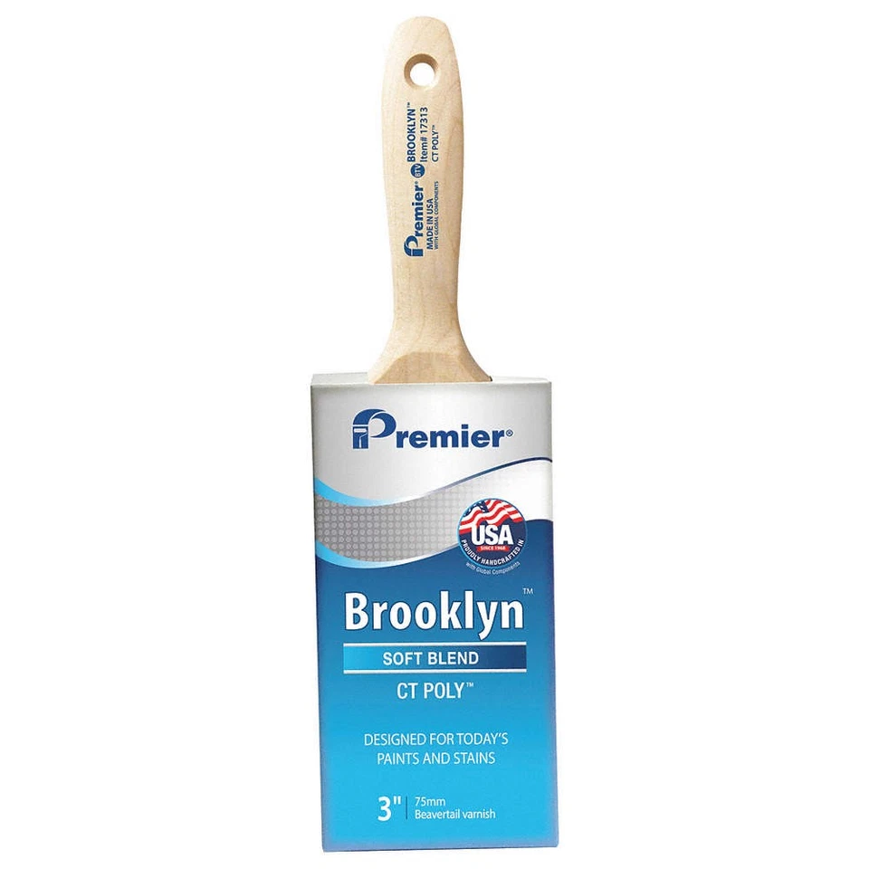 Escova PREMIER 17313, 3", faixa plana, poliéster, 2 11/16"L 55YE07 - Imagem 1 de 1