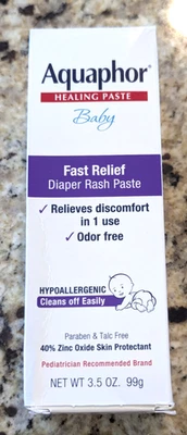 Pasta para erupción de pañales Aquaphor Baby 3,5 oz caducidad: 03/2027 Foto 1 de 4