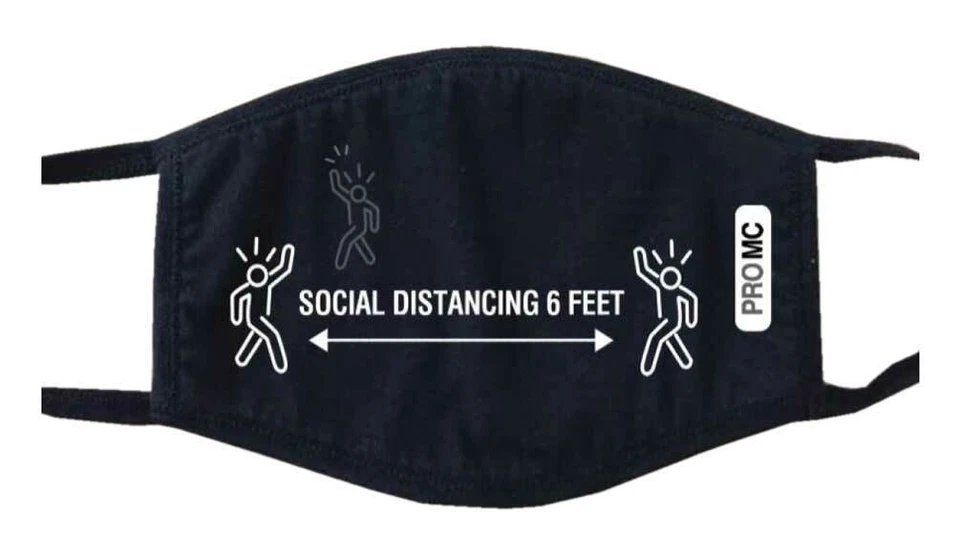 Máscara facial protectora reutilizable unisex Pro MC - distanciamiento social - negra MC3225 Foto 1 de 1