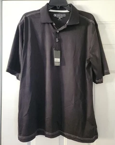Pebble Beach Golf Shirt kurzärmlig Polo Herren NEU Neu mit Etikett Medium Med M schwarz - Bild 1 von 5