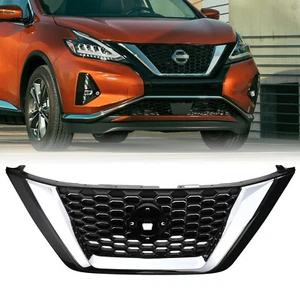 Black Chrome Front Upper Honeycomb Grille Assembly for Nissan Murano 2019-2023 - Picture 1 of 9