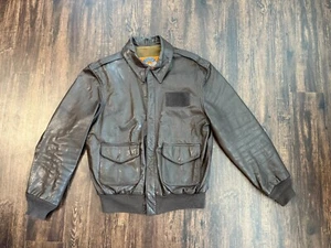 Vintage Cooper Type A2 USAF Leather Bomber FlightJacket 42L Hogans Heroes - Bild 1 von 16
