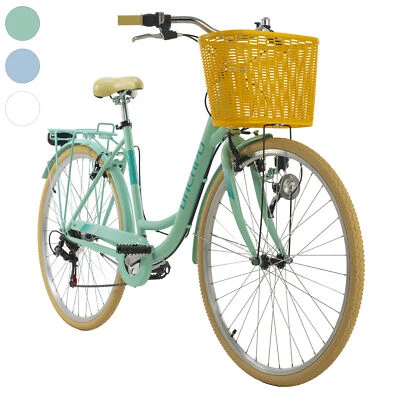 Damen Cityrad 28" mit Korb Citybike 6 Gänge Cantaloupe KS Cycling M504C - Bild 1 von 4