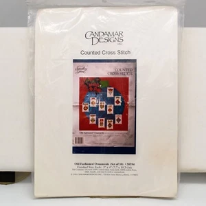 Candamar Designs Counted Cross Stitch Kit | 10 Old Fashioned Christmas Ornaments - Picture 1 of 2
