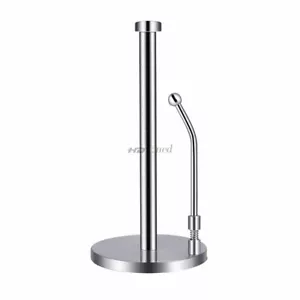 Kitchen Roll Paper Towel Holder Stainless Steel Table Paper Tissue Stand Rack US - Picture 1 of 9