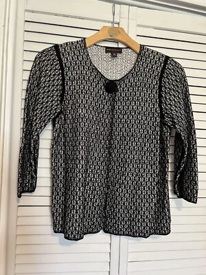 DANA BUCHMAN Women's Size Small S Shirt Blouse Top Cardigan Sweater Linen Blend - Image 1 of 4