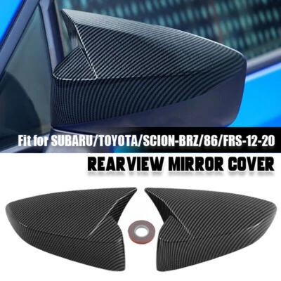 Tapa de cubierta de espejo retrovisor lateral 2 de fibra de carbono para Toyota 86 para Subaru BRZ 2012-2020 Foto 1 de 4