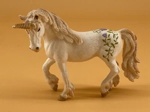 Schleich Magical Unicorn Horse Figure Figurine Cake Topper Toy Flowers - Picture 1 of 3