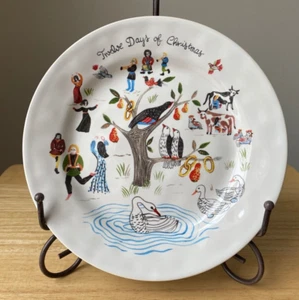 JULISKA TWELVE DAYS OF CHRISTMAS 9" Dessert Plate - Portugal - EUC - Picture 1 of 2