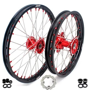 Llantas fundidas KKE 21/19"" para Honda CR125R CR250R 2000-2001 bujes rojos pezones - Imagen 1 de 12