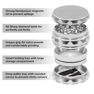 PACK Of Herb Grinder|4 Pieces 2.5 Inches Spice Grinder with Magnetic - Picture 1 of 10
