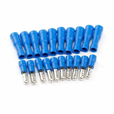 50PCS Blue Assorted Bullet Butt Connector Insulated Crimp Wire Terminals - Image 1 of 4