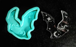Molde de SILICONA Grabado Luna y Estrellas Brillante BAT - Arcilla de Resina - Galaxia Hágalo Usted Mismo - Imagen 1 de 3