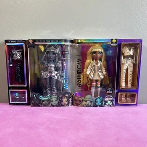 Rainbow High Twins SUNNY Madison & Shadow High LUNA Madison Series 1 Dolls Lot - Picture 1 of 14