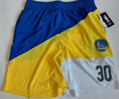 Pantalones Cortos de Baloncesto Golden State Warriors Para Hombre M Stephen Curry Azul Amarillo Blanco Foto 1 de 4