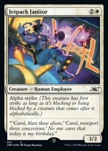 Jetpack Janitor (Galaxy Foil) [Unfinity] Foil Near Mint MTG - Picture 1 of 1