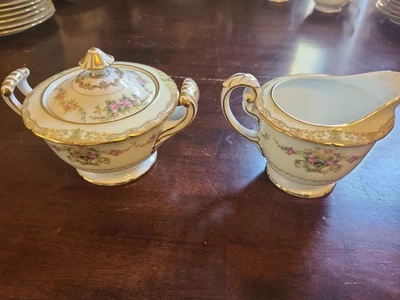 Azucarero y crema Noritake Wrocklage Japón ocupado Foto 1 de 4