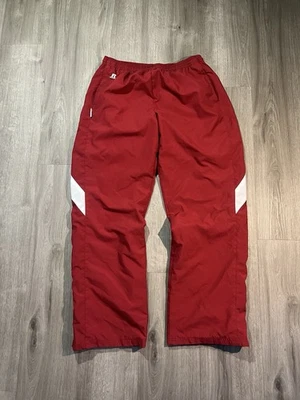 Vintage Russell Athletic Track Pants Red Nylon Warm-Up Team Issue Joggers Size L - Image 1 of 4