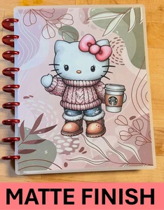 MATTE Fall Kitty Cat Hello Cover Set 4 use with Classic HAPPY Planner~ - Picture 1 of 7