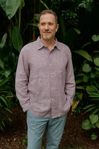 NWT Vinyard Vines Tattersall Tisbury Linen Button Down Shirt XXL Red Blue Plaid - Picture 1 of 9