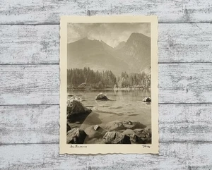 AK Hintersee Landschaft Berchtesgaden Berge Natur Retro Postkarte Vintage alt - Picture 1 of 2